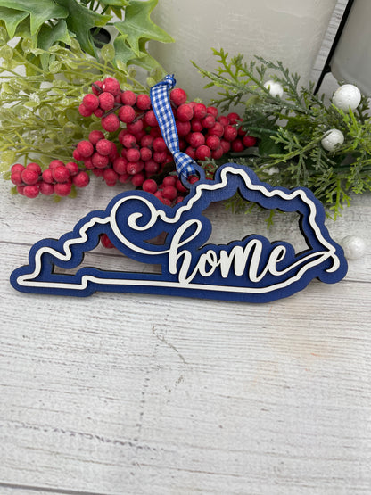 Kentucky Blue and White KY Christmas Ornament for your Kentucky Tree!!