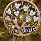Personalized Grandkids Family Tree Christmas Ornament Customized Laser Cut Wooden Decor Holiday Keepsake