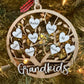 Personalized Grandkids Family Tree Christmas Ornament Customized Laser Cut Wooden Decor Holiday Keepsake