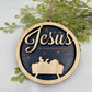 Jesus Christmas Ornament Name Above All Names Religious Ornament Wood Laser Cut Ornament Nativity Ornament for Church Gift Ornament Exchange