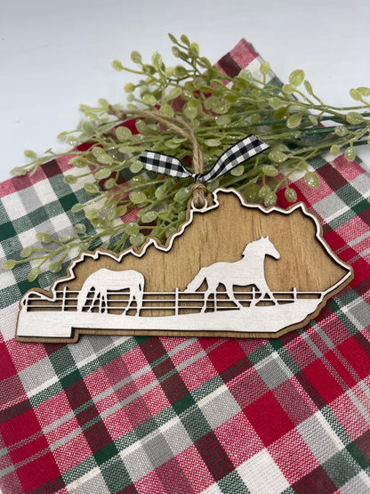 Kentucky Horse Blue and White Christmas Ornament for your Kentucky Tree!!