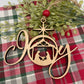 Joy Nativity Christmas Ornament Wood Nativity Joy Ornament Religious Wood Christmas Ornament Laser Cut Nativity Scene Ornament