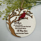 Cardinal Memorial Ornament | Laser Cut Wooden Remembrance Ornament | Sympathy Gift | In Memory Of Christmas Keepsake