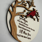 Cardinal Memorial Ornament | Laser Cut Wooden Remembrance Ornament | Sympathy Gift | In Memory Of Christmas Keepsake