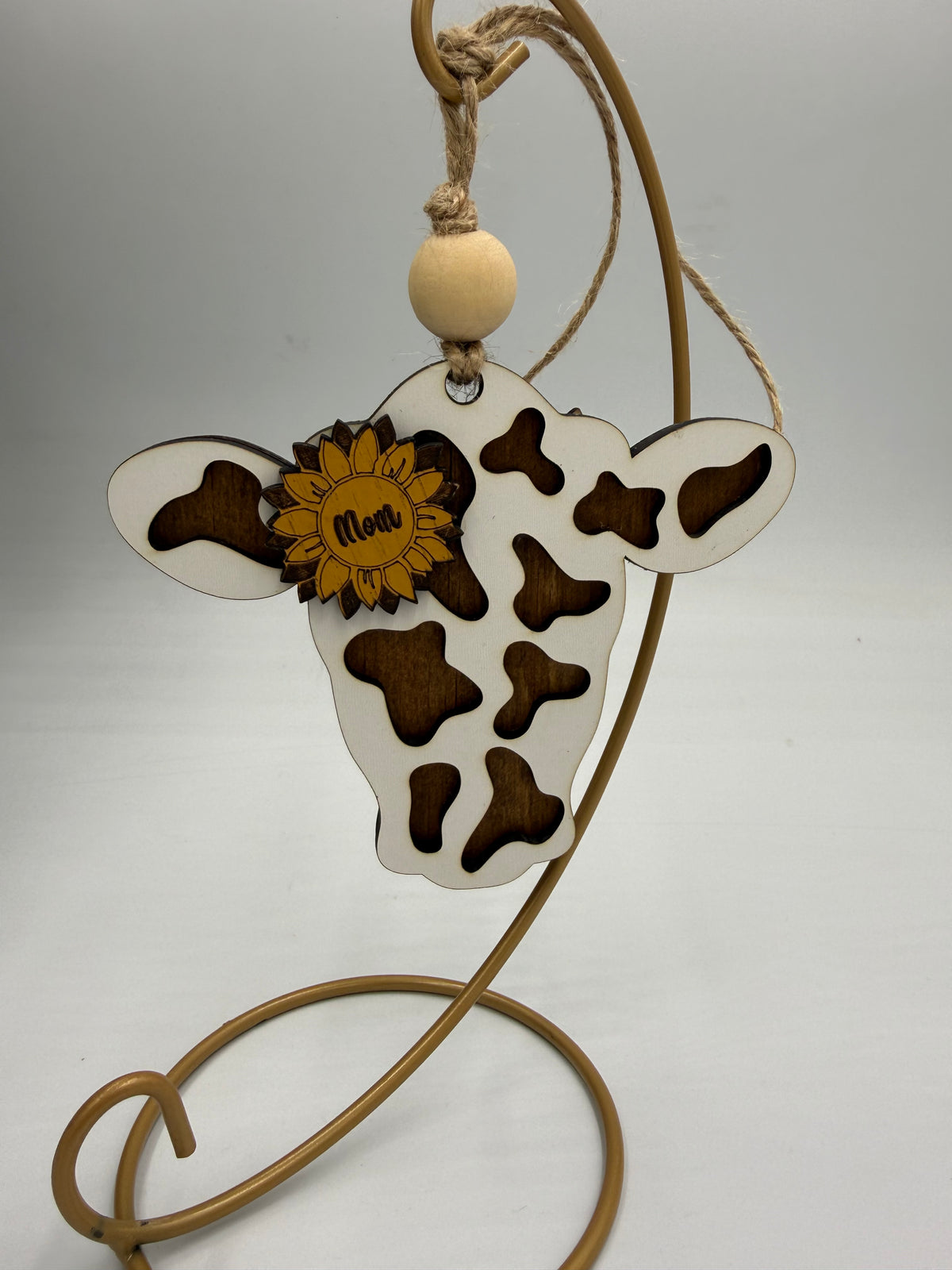 Personalized Cow Car Charm