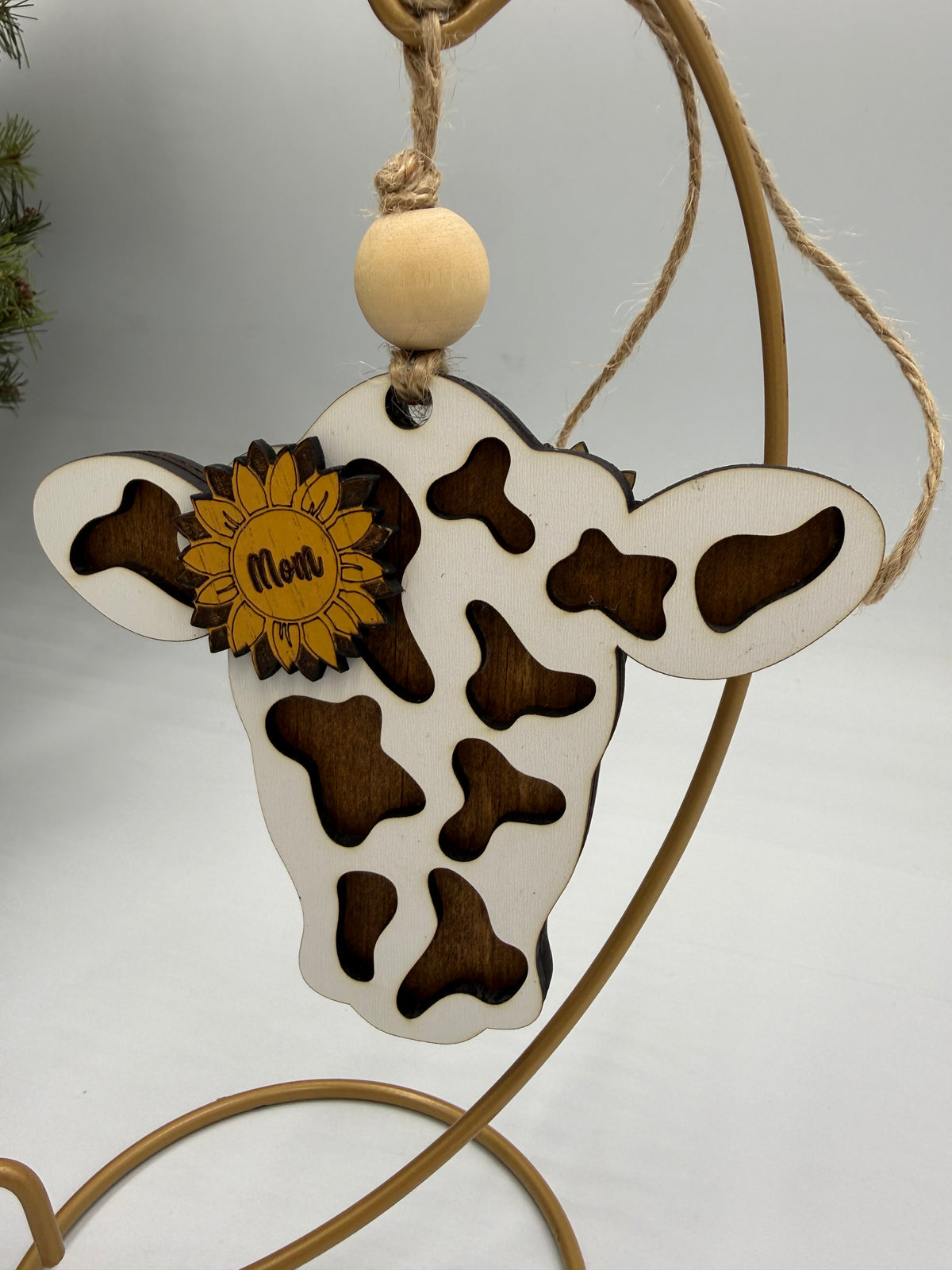Personalized Cow Car Charm