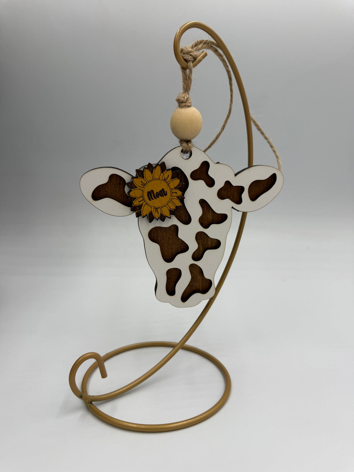 Personalized Cow Car Charm
