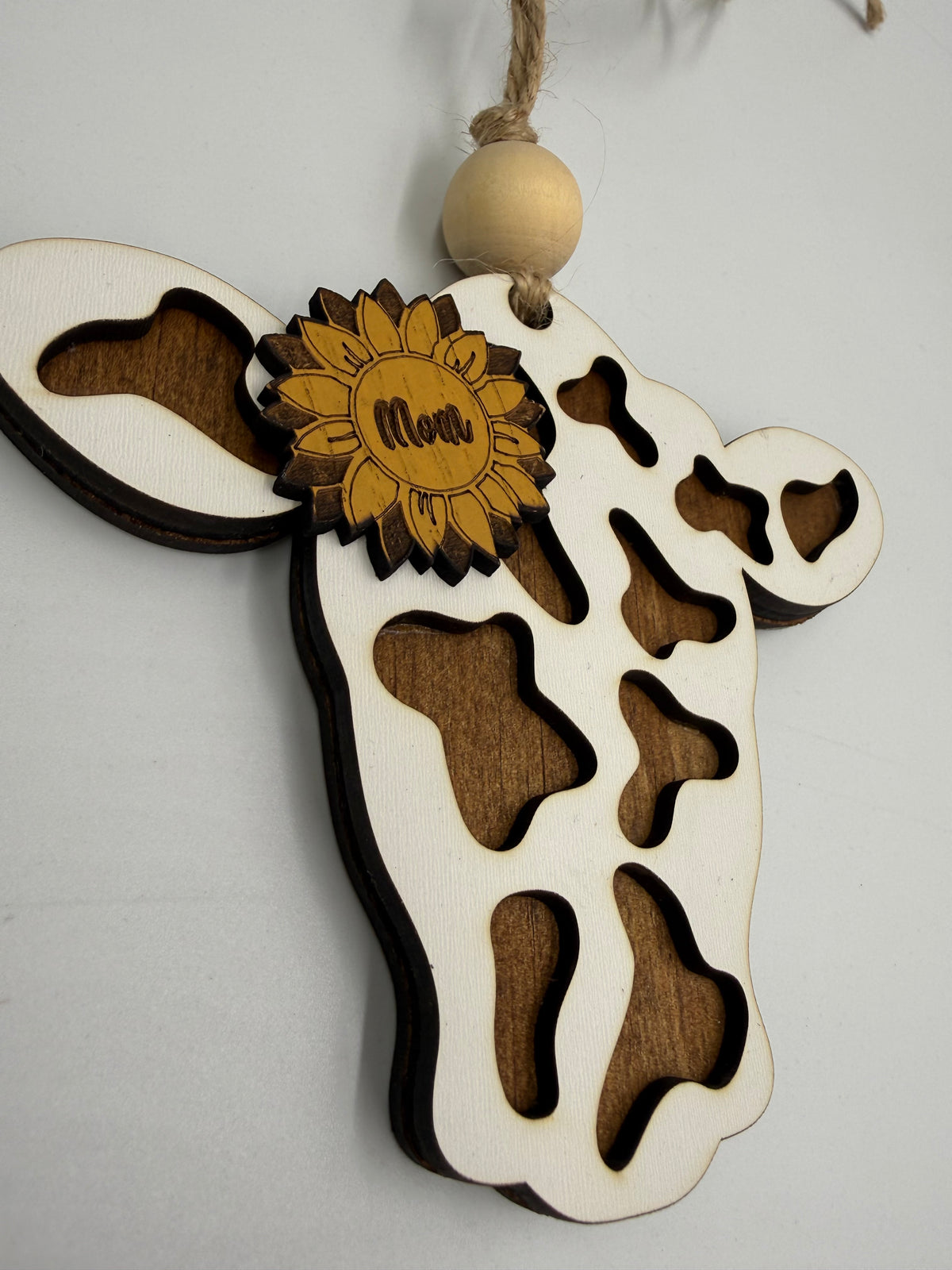Personalized Cow Car Charm