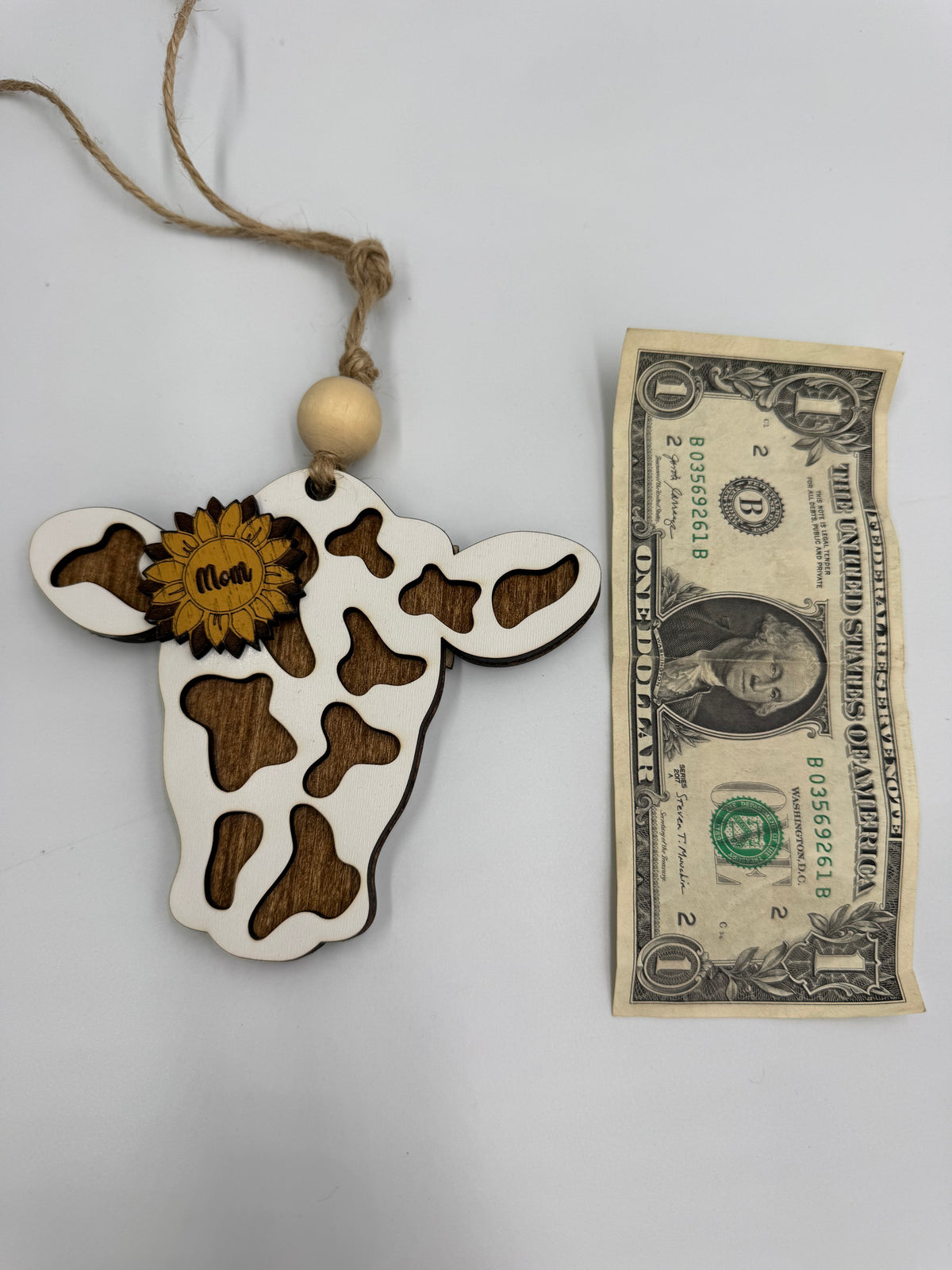 Personalized Cow Car Charm