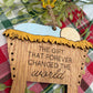 The Gift That Forever Changed the World – Wooden Manger Ornament