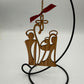 Wooden Nativity Christmas Ornament – Rustic Holy Family