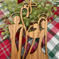 Wooden Nativity Christmas Ornament – Rustic Holy Family