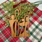Wooden Nativity Christmas Ornament – Rustic Holy Family