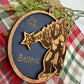 Personalized Bigfoot Believe Christmas Ornament – Wooden Sasquatch Family Name Gift