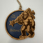 Personalized Bigfoot Believe Christmas Ornament – Wooden Sasquatch Family Name Gift