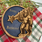 Personalized Bigfoot Believe Christmas Ornament – Wooden Sasquatch Family Name Gift