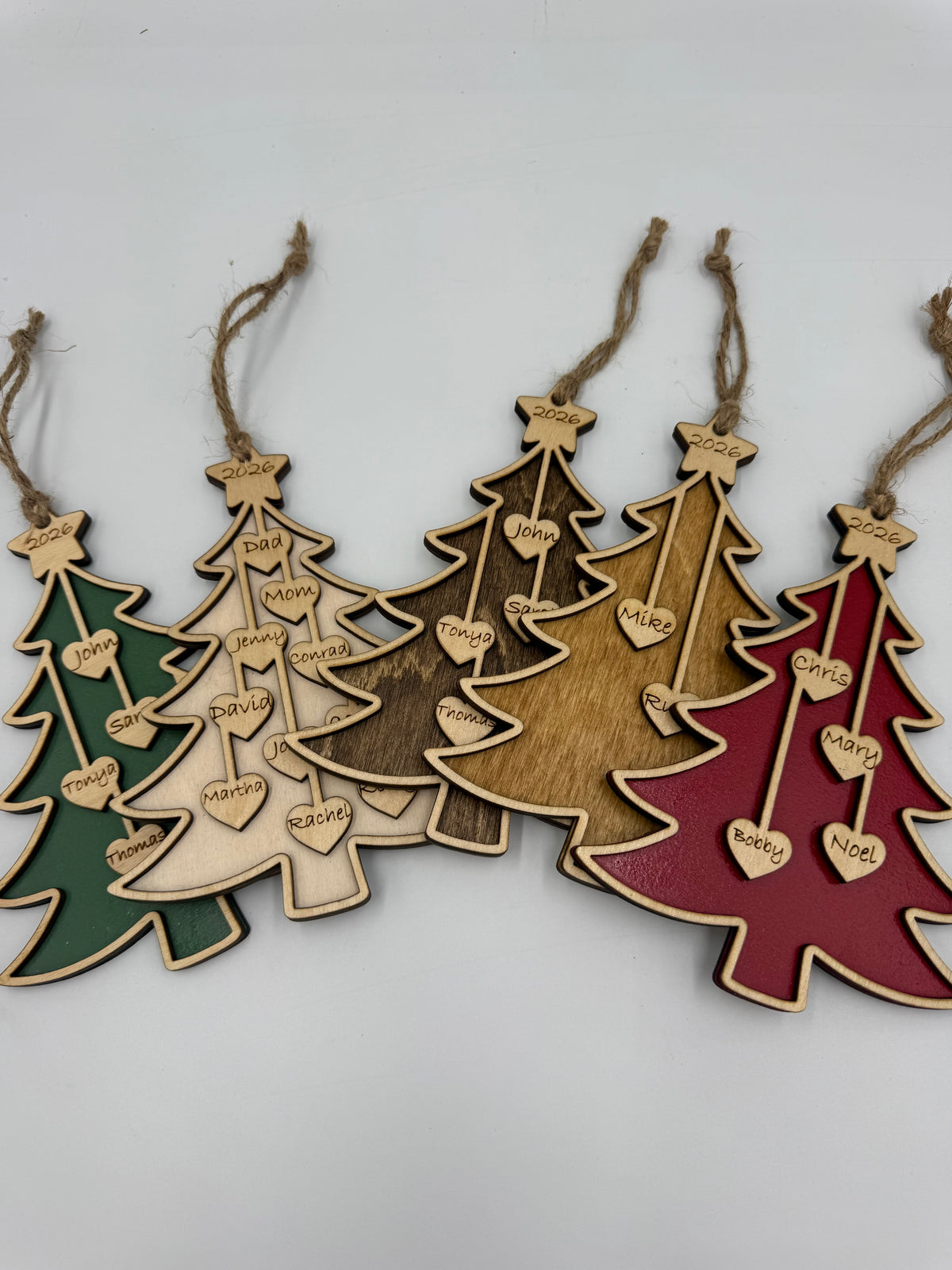 Oversized Personalized Family Christmas Tree Ornament – Up to 10 Names
