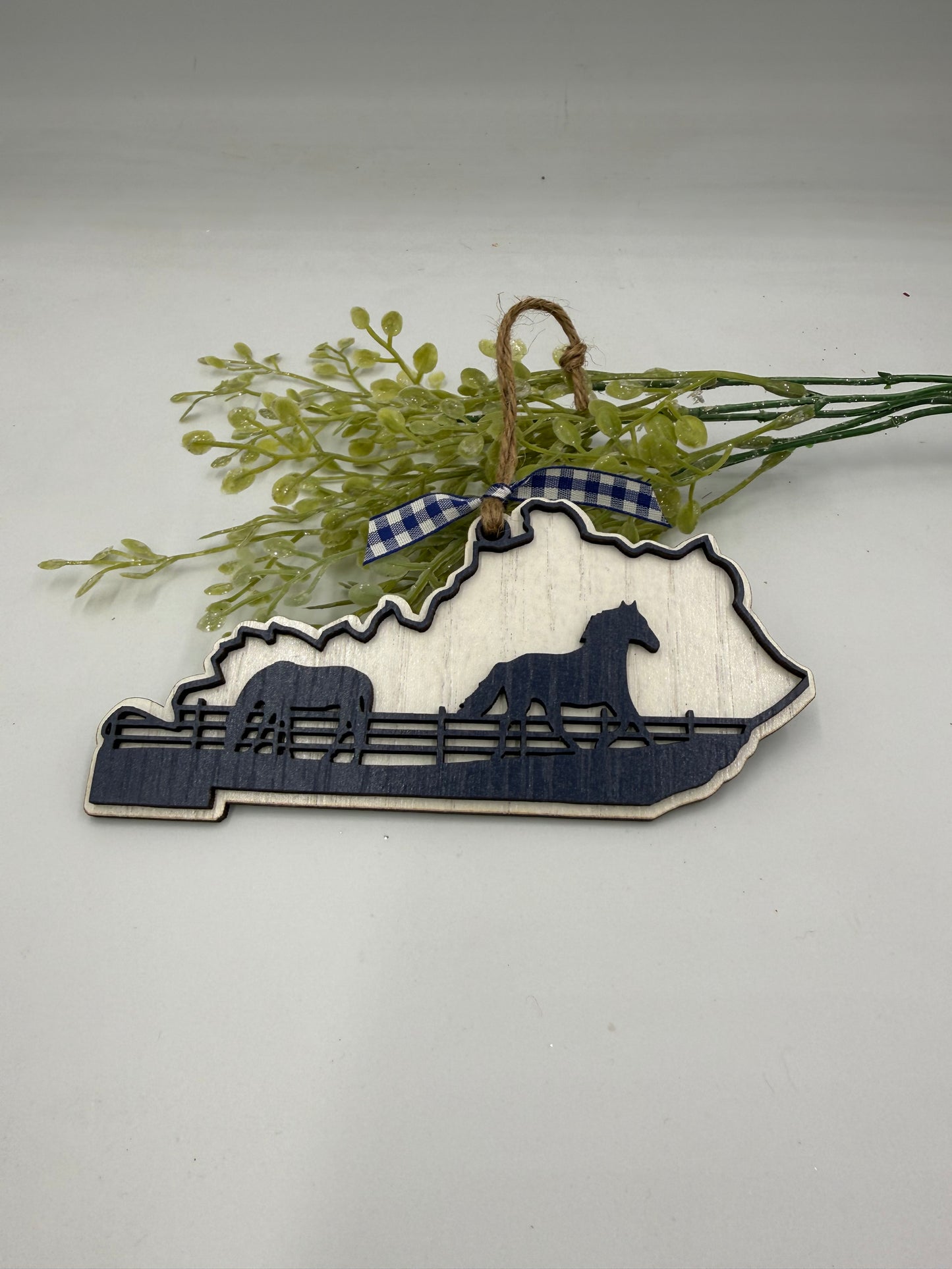 Kentucky Horse Blue and White Christmas Ornament for your Kentucky Tree!!