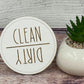 Dishwasher status magnet in kitchen