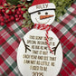 Customizable Snowman Growth Chart Ornament: Baby's First Christmas 2025 Keepsake Gift for Kids
