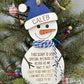 Customizable Snowman Growth Chart Ornament: Baby's First Christmas 2025 Keepsake Gift for Kids