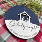Engraved Nativity Scene Wooden Christmas Ornament: O Holy Night