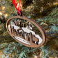 Nativity Ornament From the Manger to the Cross Christmas Wood Ornament Natural Wood