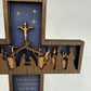 Nativity Cross Scripture with Cross in Background 3 layers dimensional Christmas Ornament - Religious Luke 2:11