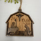 Nativity Barn Scene Ornament Christmas Manger Scene Holiday Tree Decoration