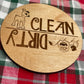 CHRISTMAS DISHWASHER MAGNET - Rudolph the Red Nose Reindeer & Bumble - Holiday Clean Dirty Wood Magnet
