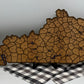 Wood Kentucky County Map Sign KY State Map Wall Art Laser Cut
