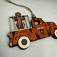 Cincinnati Football Tiger Truck Ornament, Wooden Sports Fan Christmas Decor, Handcrafted Team Gift