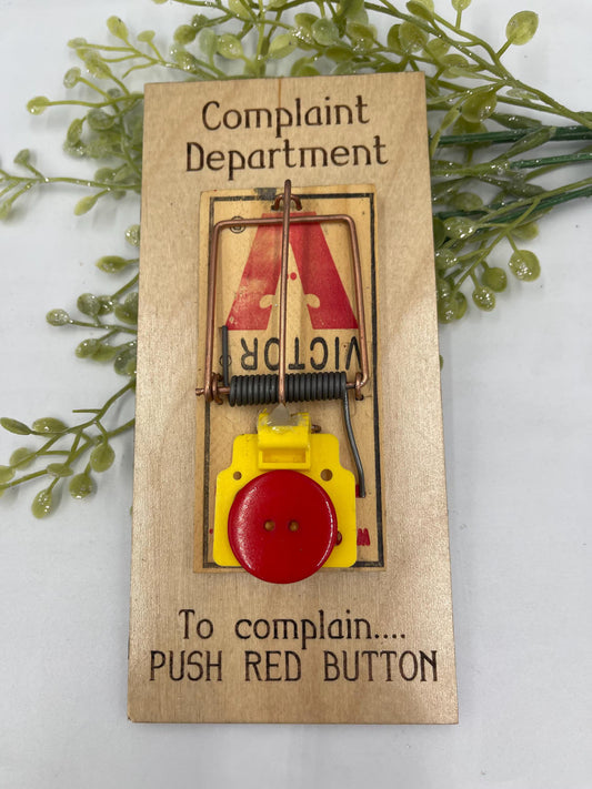 Gag gift for Boss Co-Worker Complaint Department Perfect for Desk Fun Joke Complain Mouse Trap Funny Gag Gift
