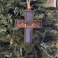 Nativity Cross Scripture with Cross in Background 3 layers dimensional Christmas Ornament - Religious Luke 2:11