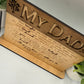 My Dad Fathers Day Wood Desk Plaque