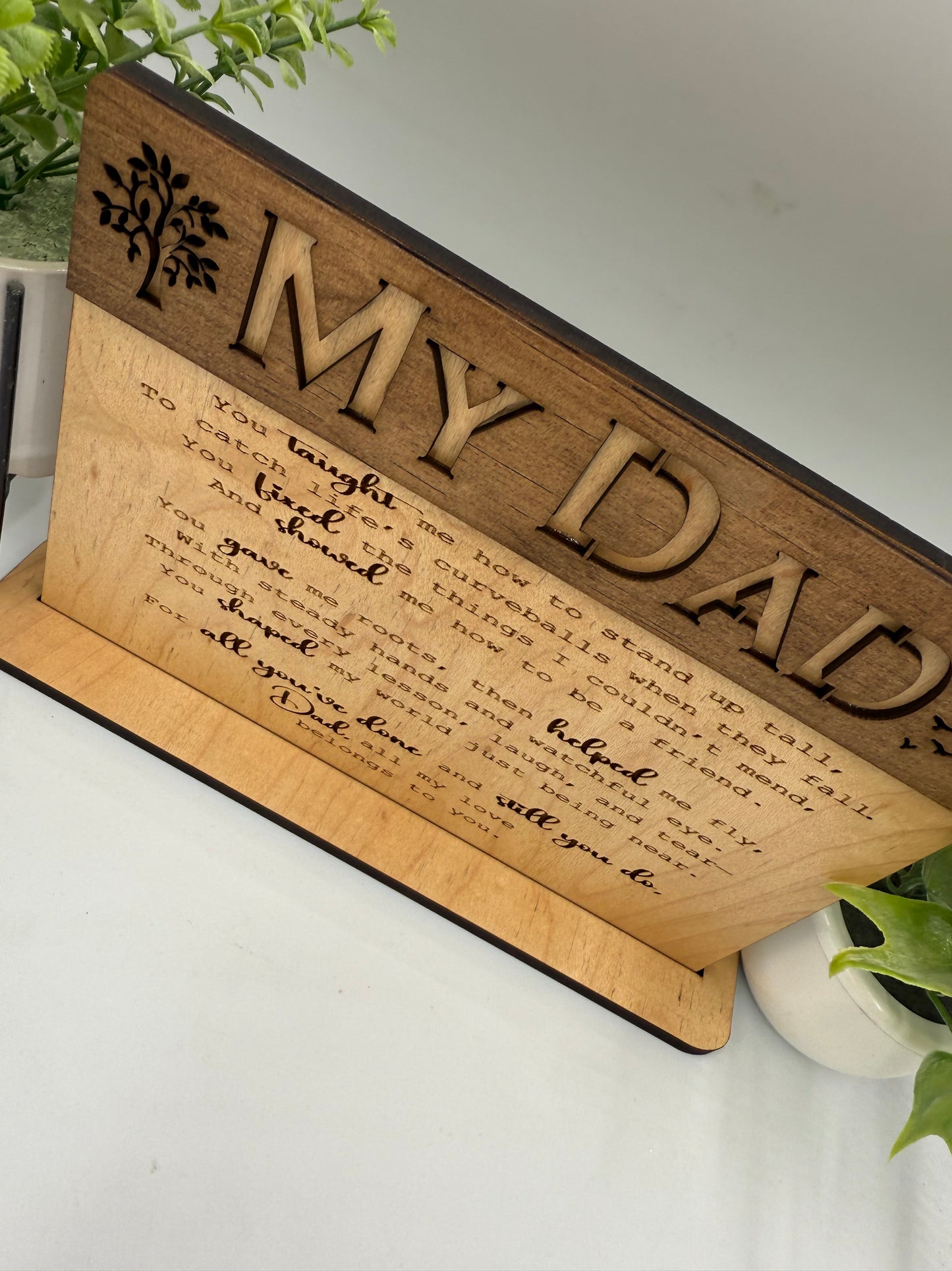 My Dad Fathers Day Wood Desk Plaque