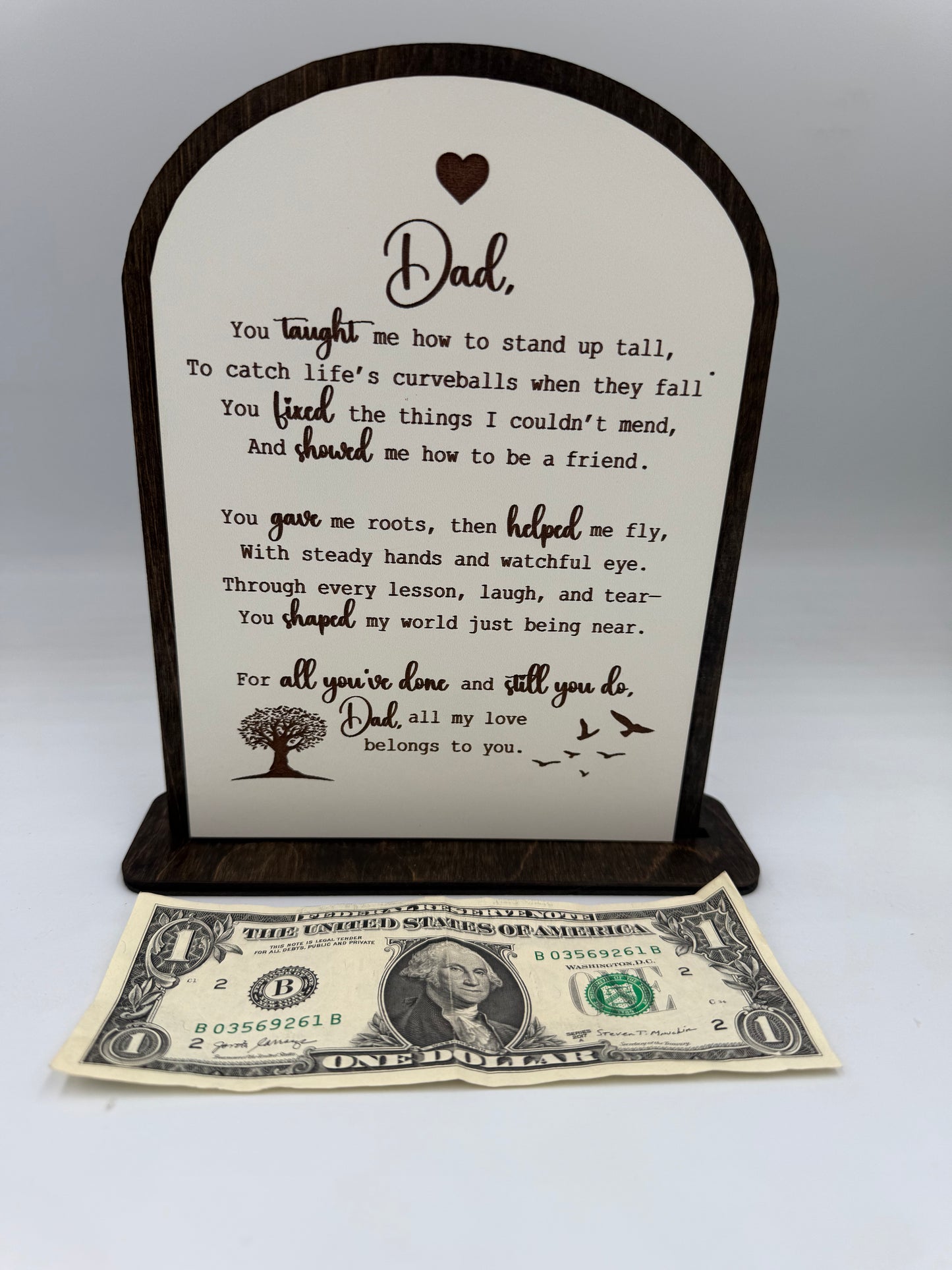 Dad Plaque for Fathers Day - Roots & Wings