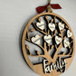 Personalized Family Tree Christmas Ornament Customized Laser Cut Wooden Decor Holiday Keepsake