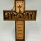Nativity Cross Scripture with Cross in Background Natural finish 3 layers dimensional Christmas Ornament - Religious Luke 2:11