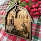Nativity Barn Scene Ornament Christmas Manger Scene Holiday Tree Decoration