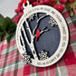 Cardinal Memorial Christmas Ornament Bereavement Gift Ornament White