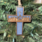 Nativity Cross Scripture with Cross in Background 3 layers dimensional Christmas Ornament - Religious Luke 2:11