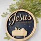 Jesus Christmas Ornament Name Above All Names Religious Ornament Wood Laser Cut Ornament Nativity Ornament for Church Gift Ornament Exchange