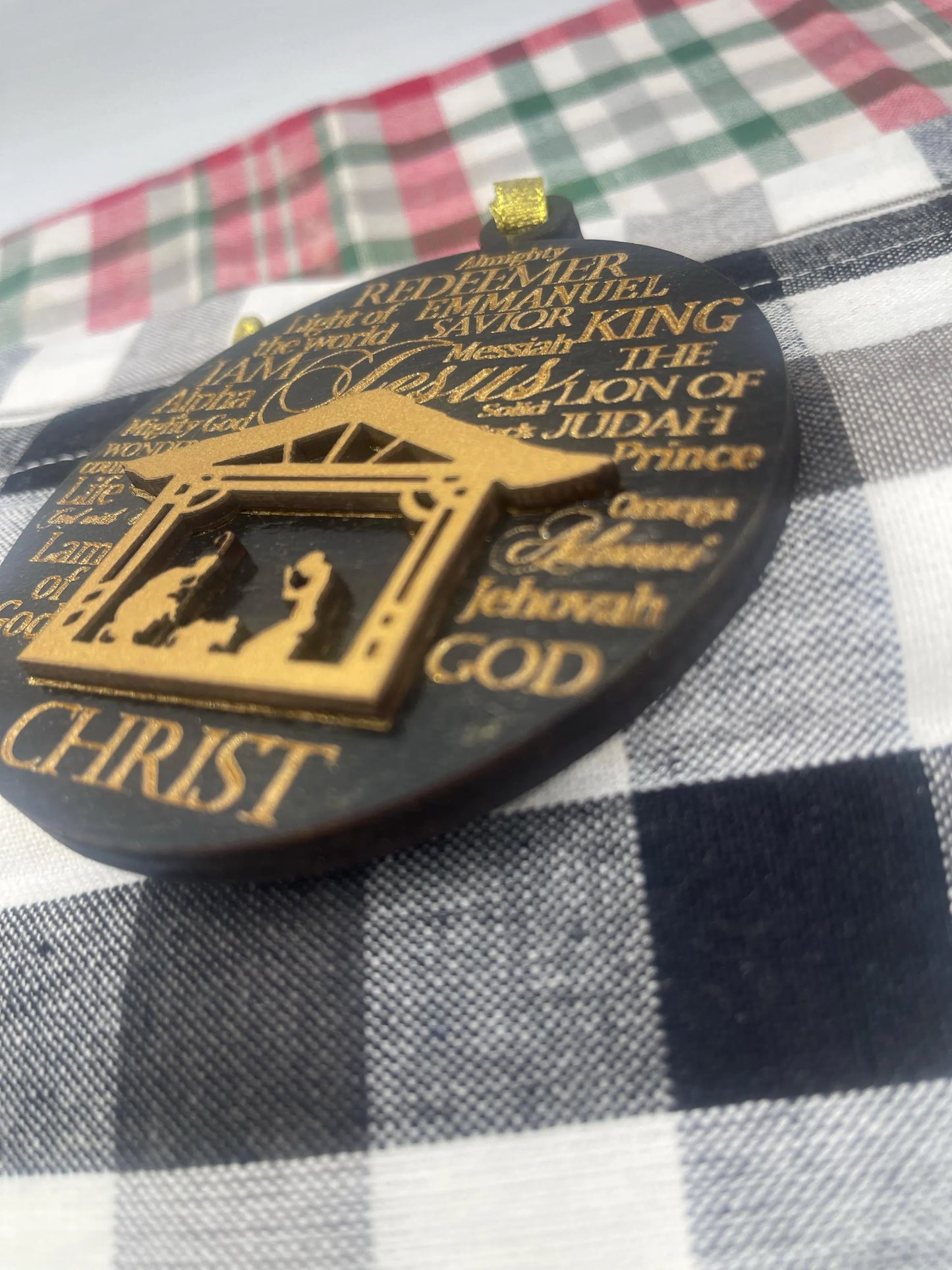 Nativity Names of God Ornament: Jesus, Emmanuel, Christ
