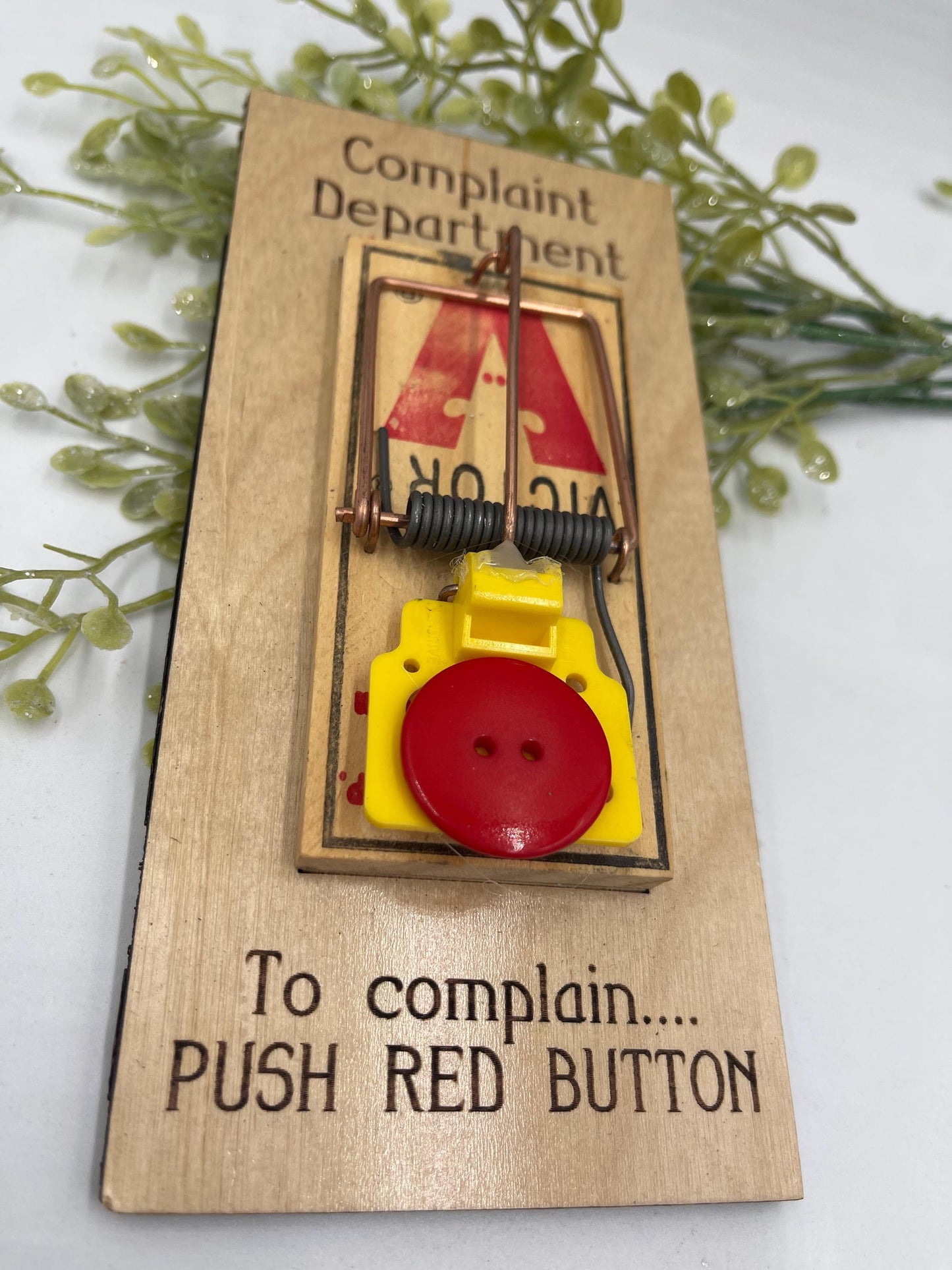 Gag gift for Boss Co-Worker Complaint Department Perfect for Desk Fun Joke Complain Mouse Trap Funny Gag Gift