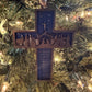 Nativity Cross Scripture with Cross in Background 3 layers dimensional Christmas Ornament - Religious Luke 2:11