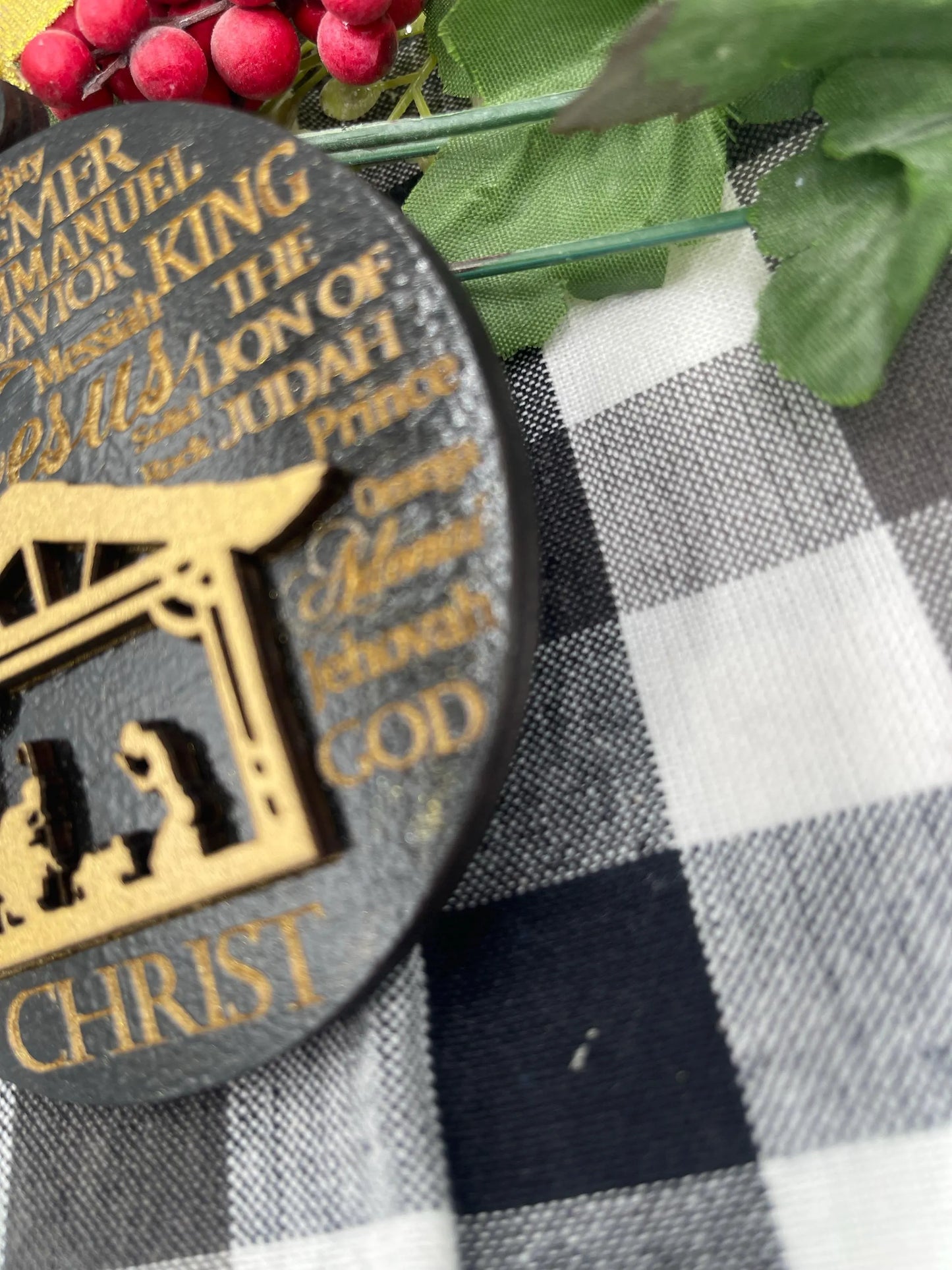 Nativity Names of God Ornament: Jesus, Emmanuel, Christ