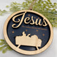 Jesus Christmas Ornament Name Above All Names Religious Ornament Wood Laser Cut Ornament Nativity Ornament for Church Gift Ornament Exchange