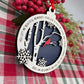 Cardinal Memorial Christmas Ornament Bereavement Gift Ornament White
