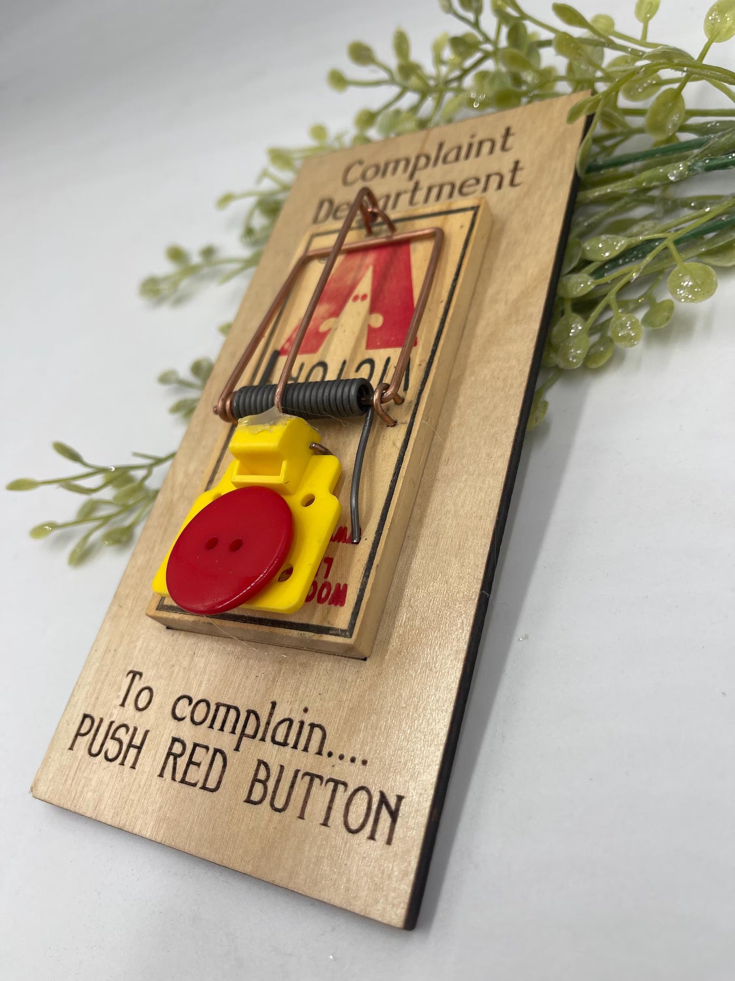 Gag gift for Boss Co-Worker Complaint Department Perfect for Desk Fun Joke Complain Mouse Trap Funny Gag Gift